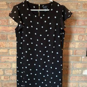 Nicole Miller Black & White Polka Dot Dress
